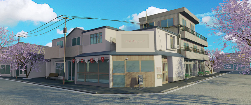 Detail Anime City Street Background Nomer 36