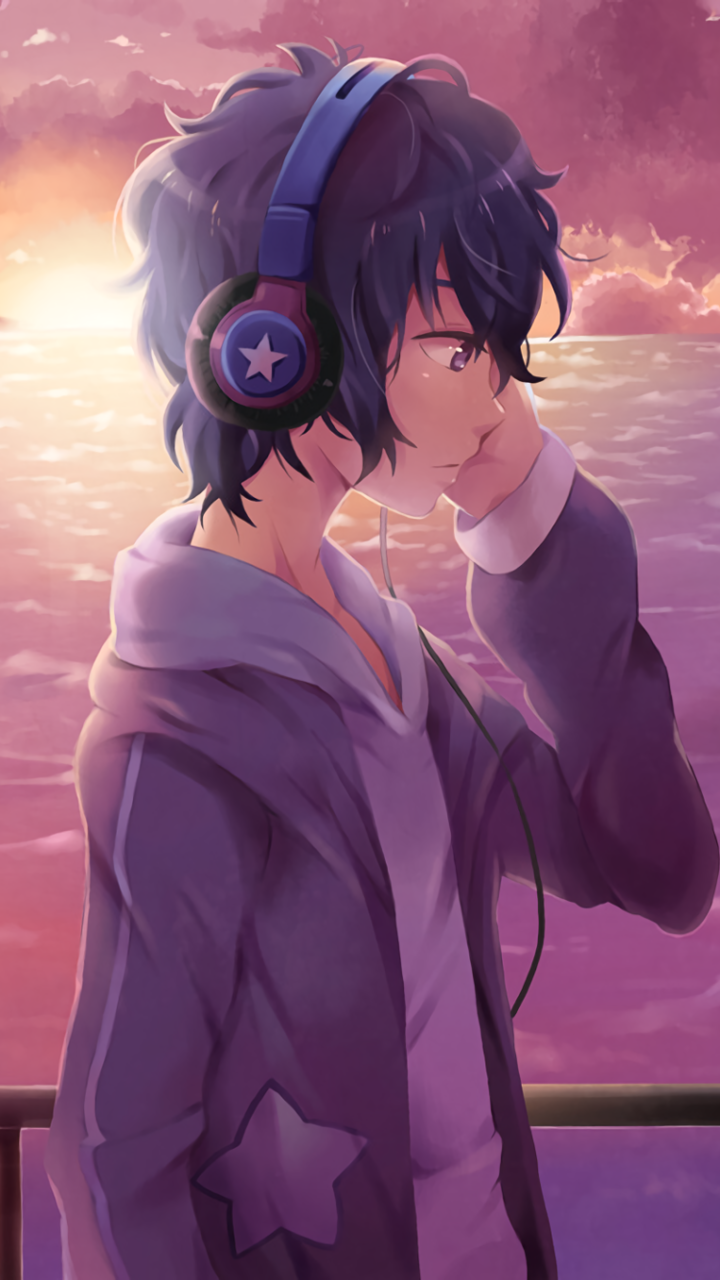 Detail Anime Cool Boy With Headphones Nomer 24