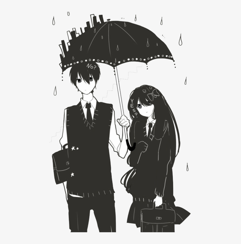 Detail Anime Couple Black And White Nomer 12