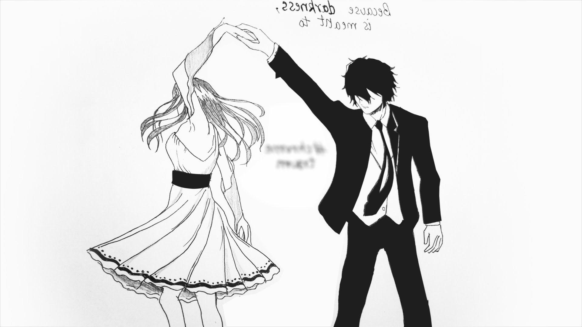 Detail Anime Couple Black And White Nomer 22