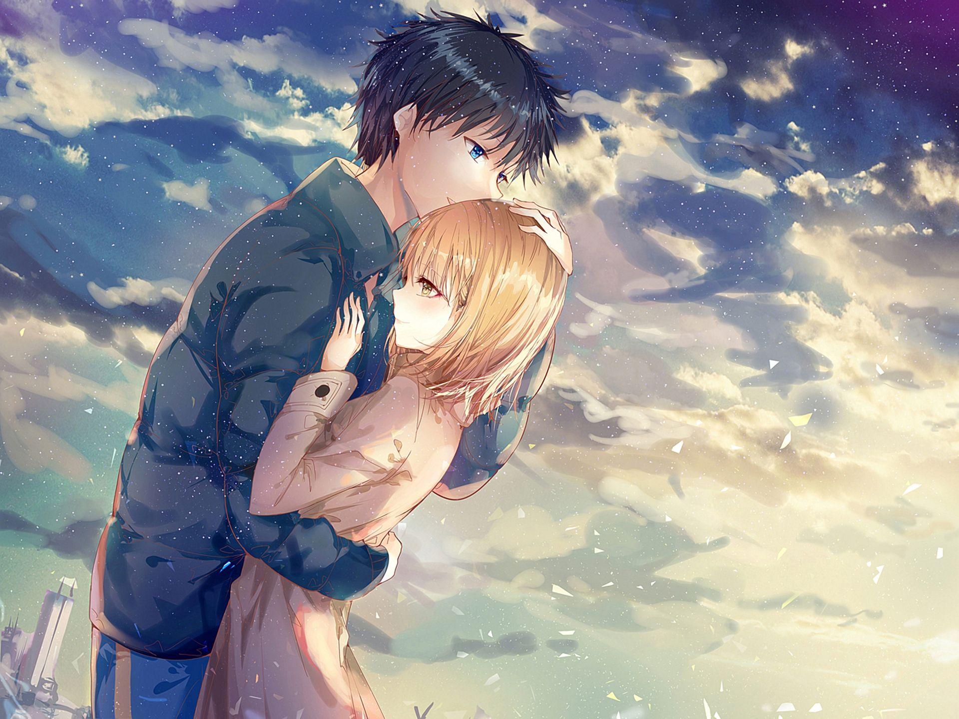 Anime Couple Hug - KibrisPDR