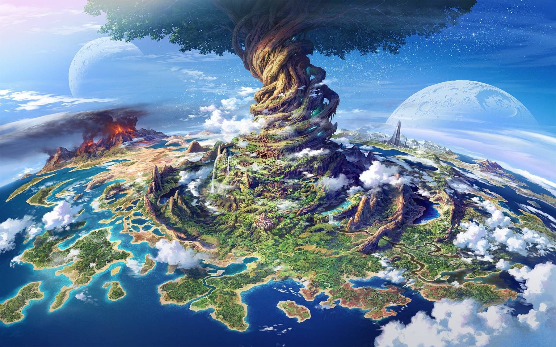 Detail Anime Fantasy Landscape Wallpaper Nomer 10