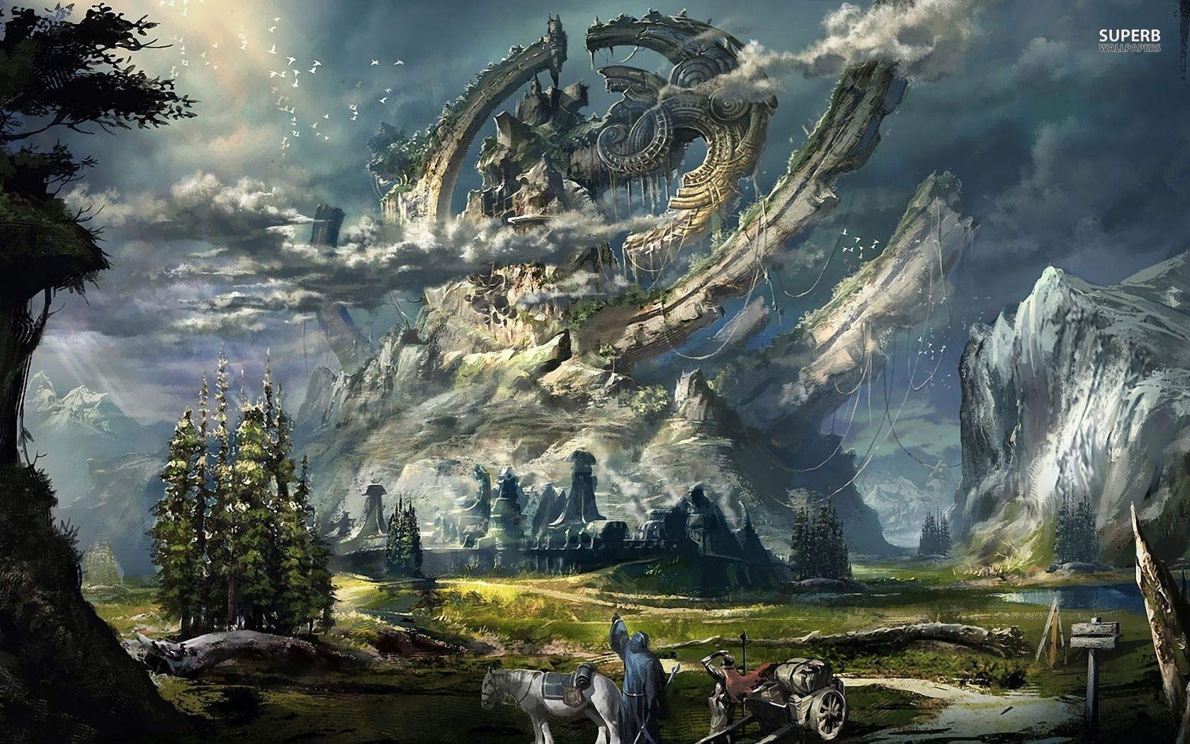 Detail Anime Fantasy Landscape Wallpaper Nomer 3