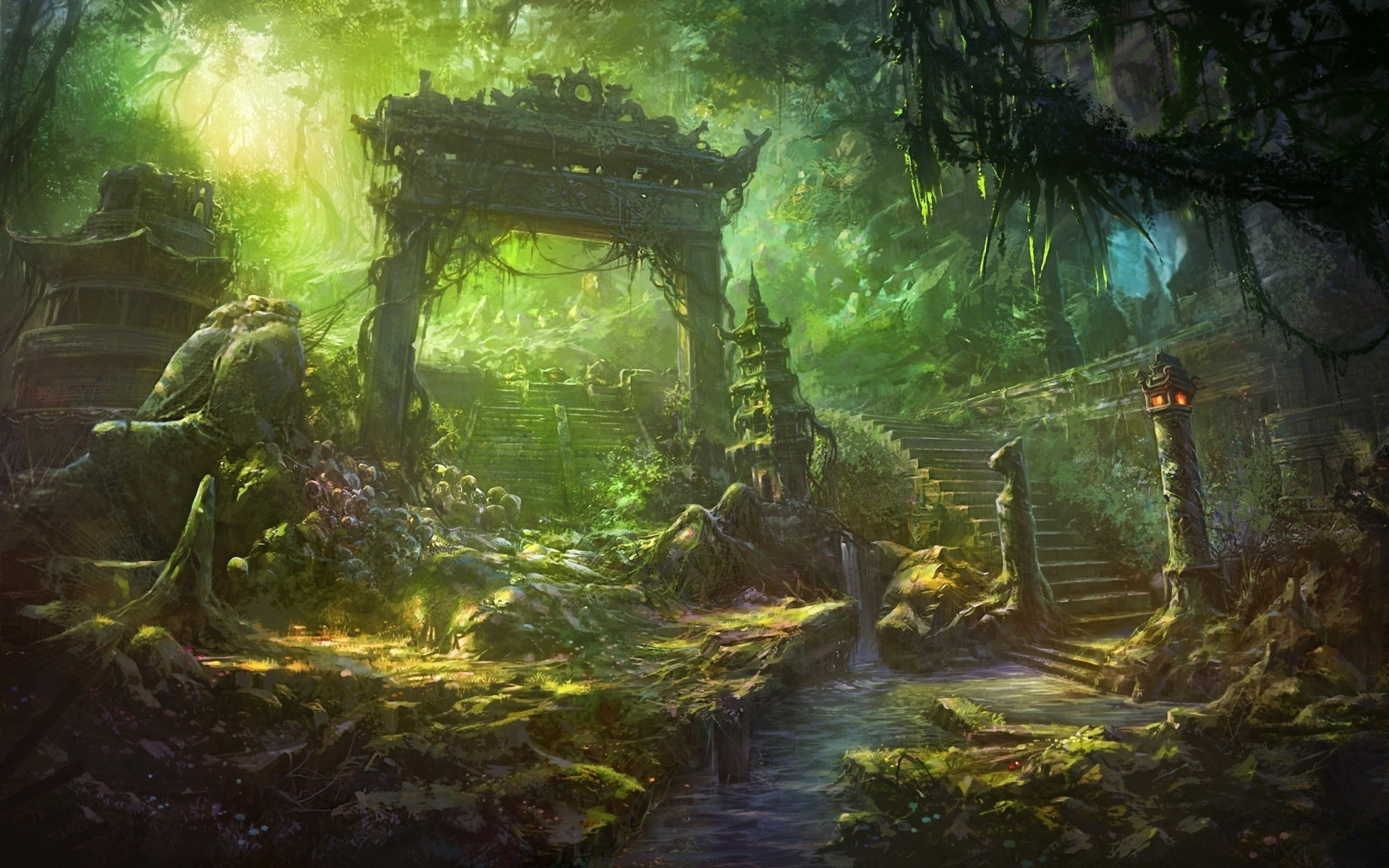 Detail Anime Fantasy Landscape Wallpaper Nomer 21