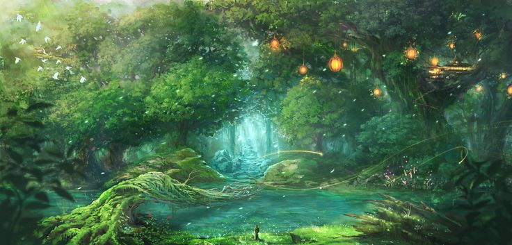 Download Anime Fantasy Landscape Wallpaper Nomer 33