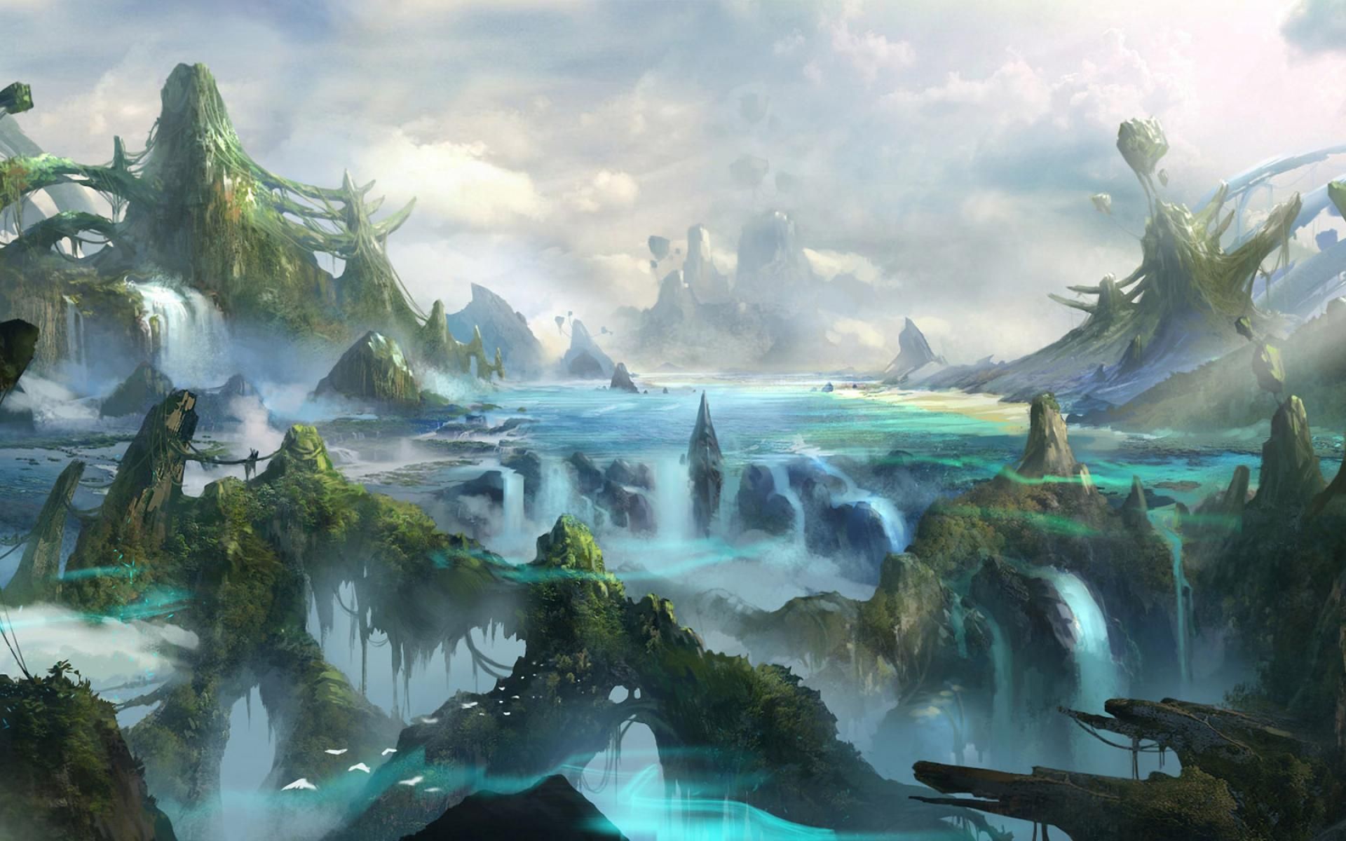 Detail Anime Fantasy Landscape Wallpaper Nomer 35