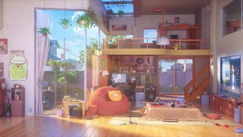 Detail Anime Living Room Nomer 3