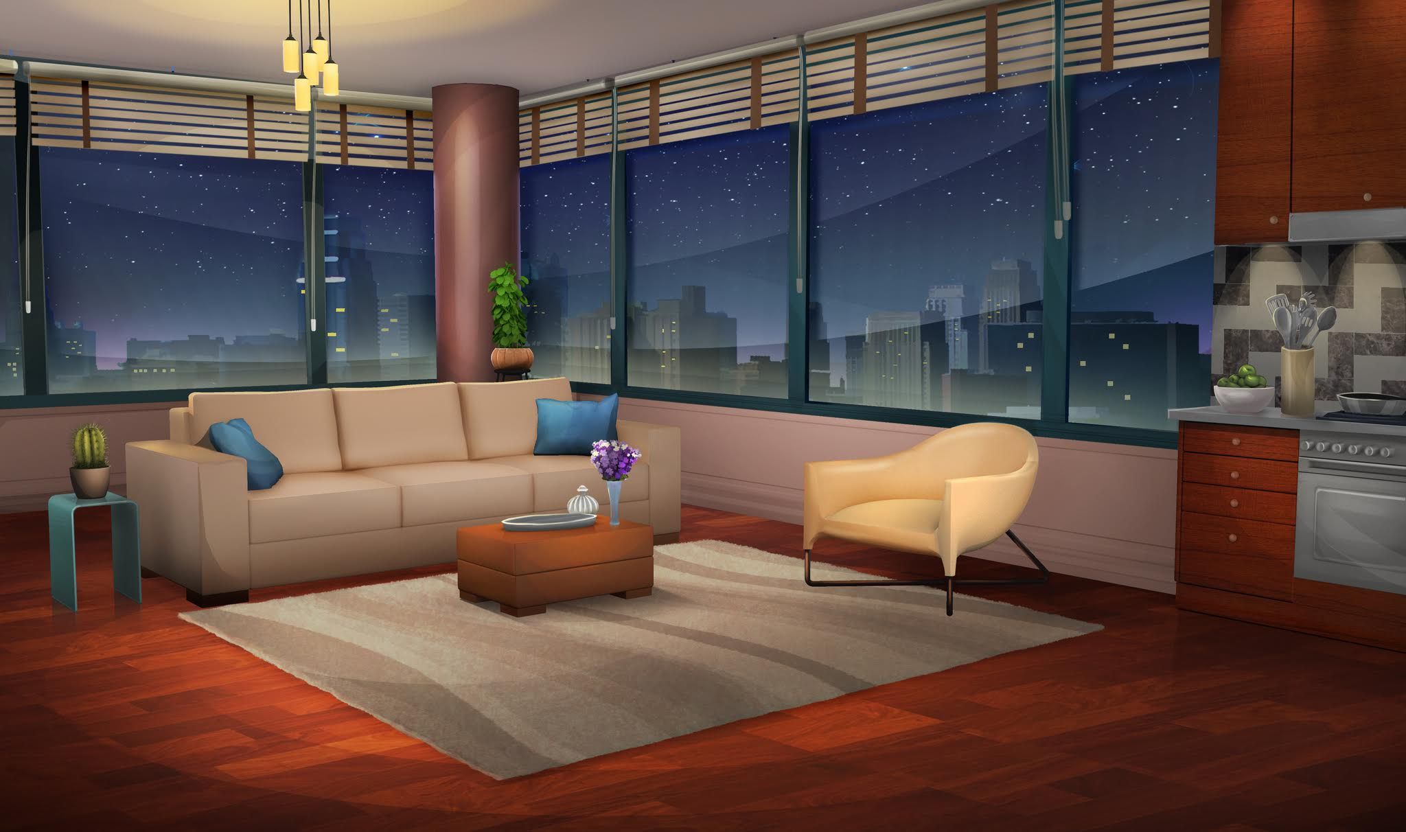 Detail Anime Living Room Nomer 4