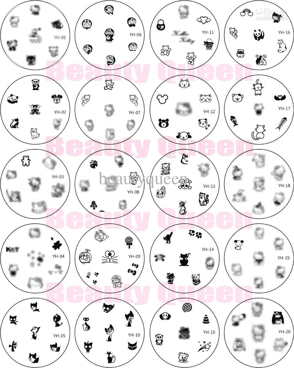 Detail Anime Nail Stamping Plates Nomer 36