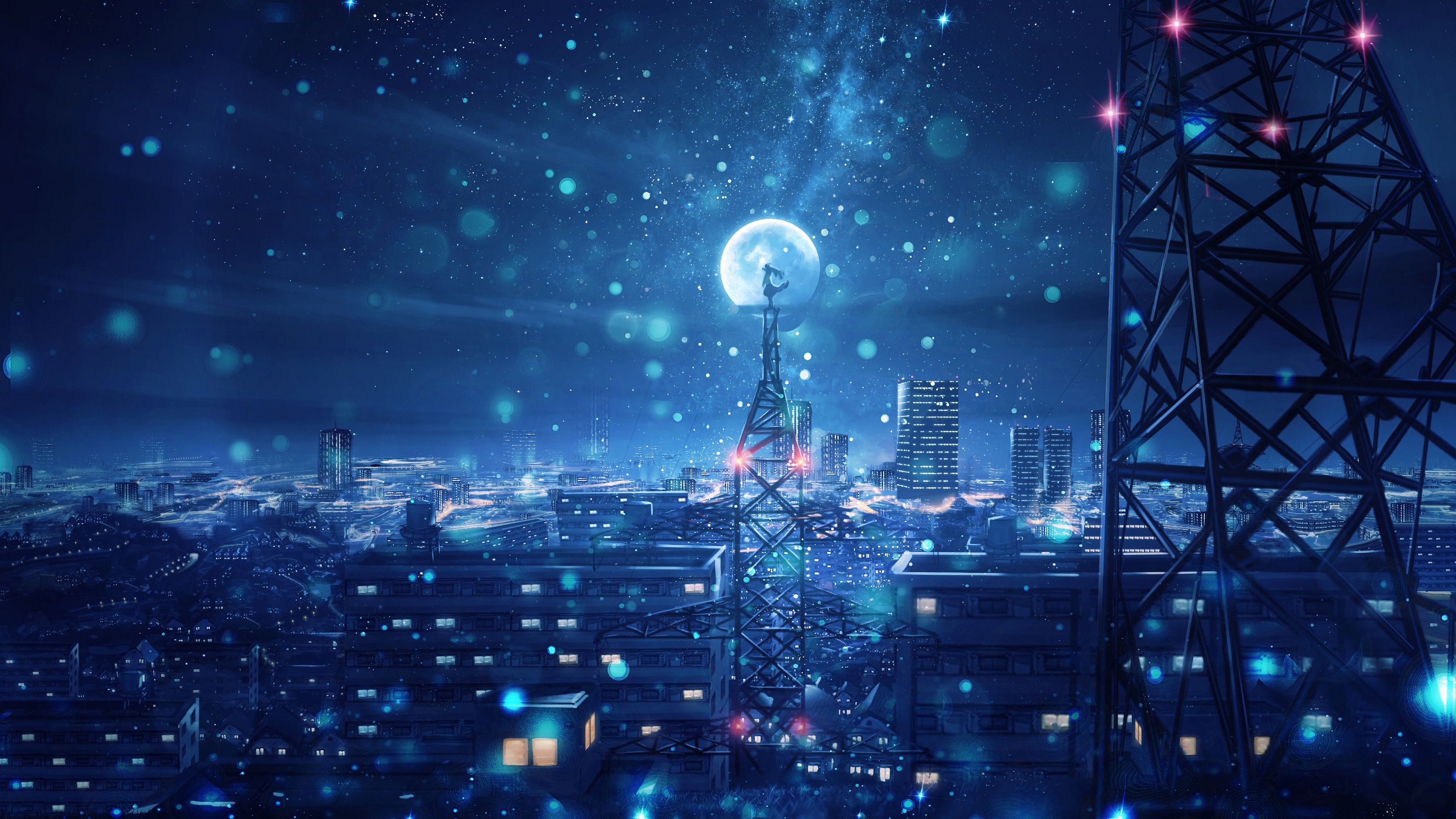 Detail Anime Night Scenery Wallpaper Nomer 2