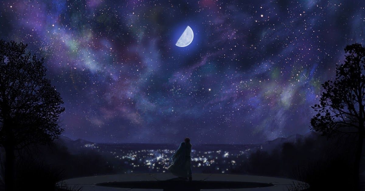 Detail Anime Night Scenery Wallpaper Nomer 14