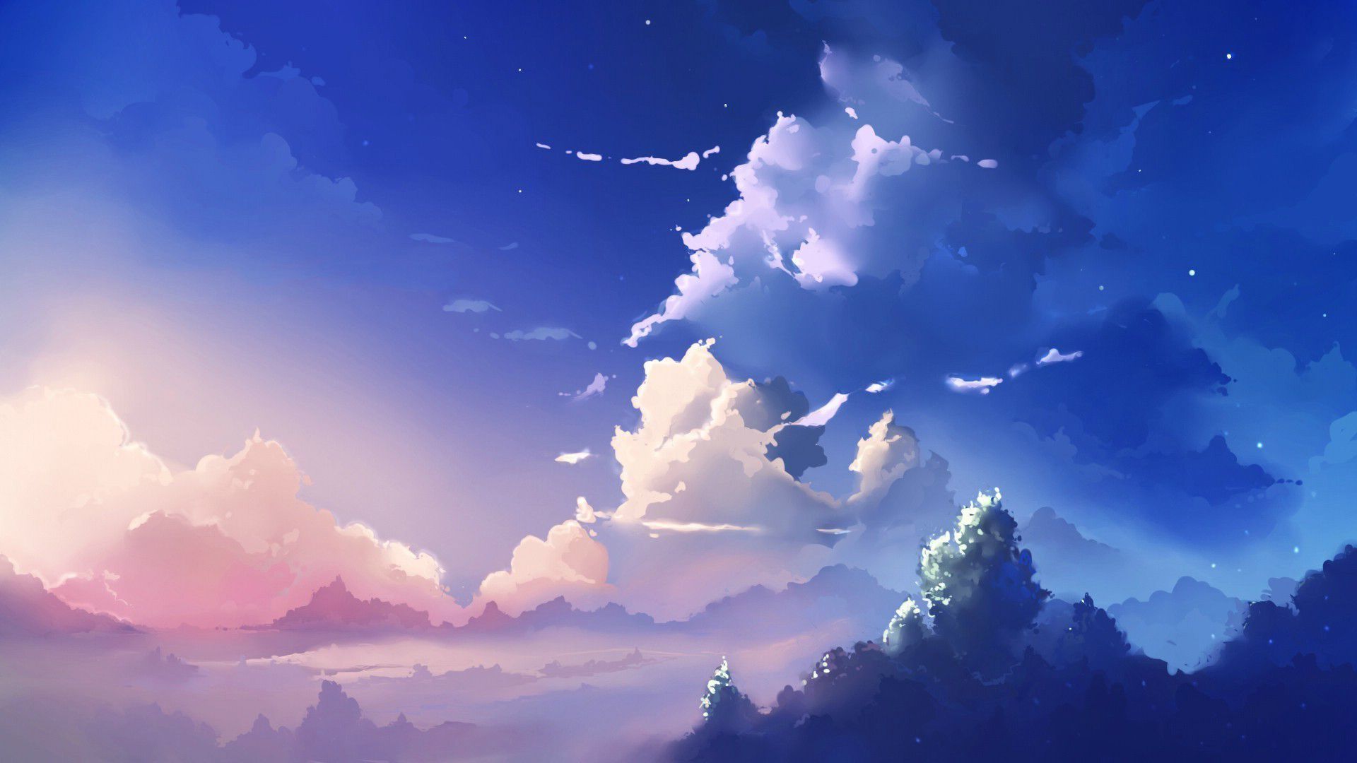 Detail Anime Sky Wallpaper Hd Nomer 12