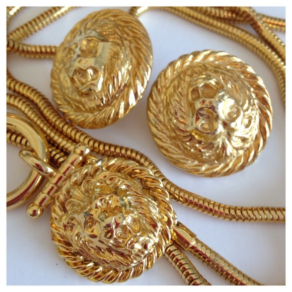 Detail Anne Klein Lion Necklace Gold Nomer 20