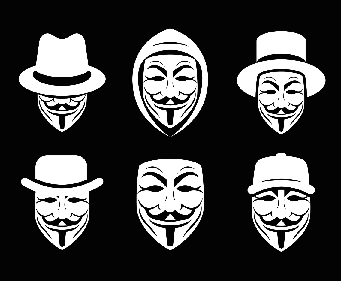 Detail Anonymous Mask Vector Nomer 3