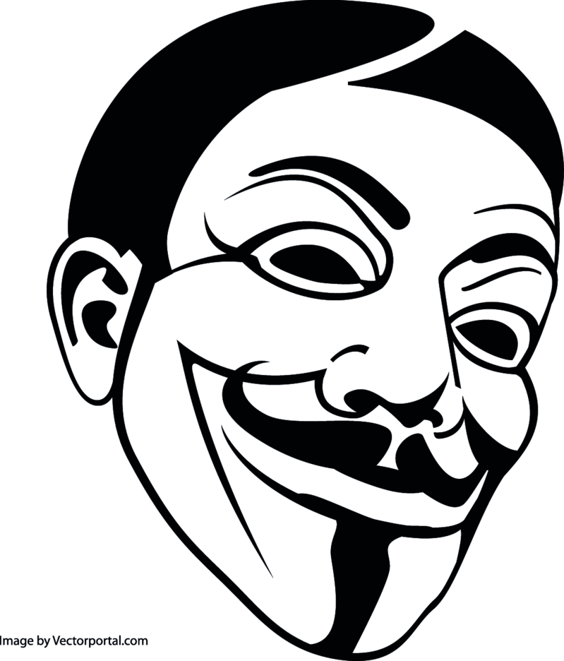 Detail Anonymous Mask Vector Nomer 4