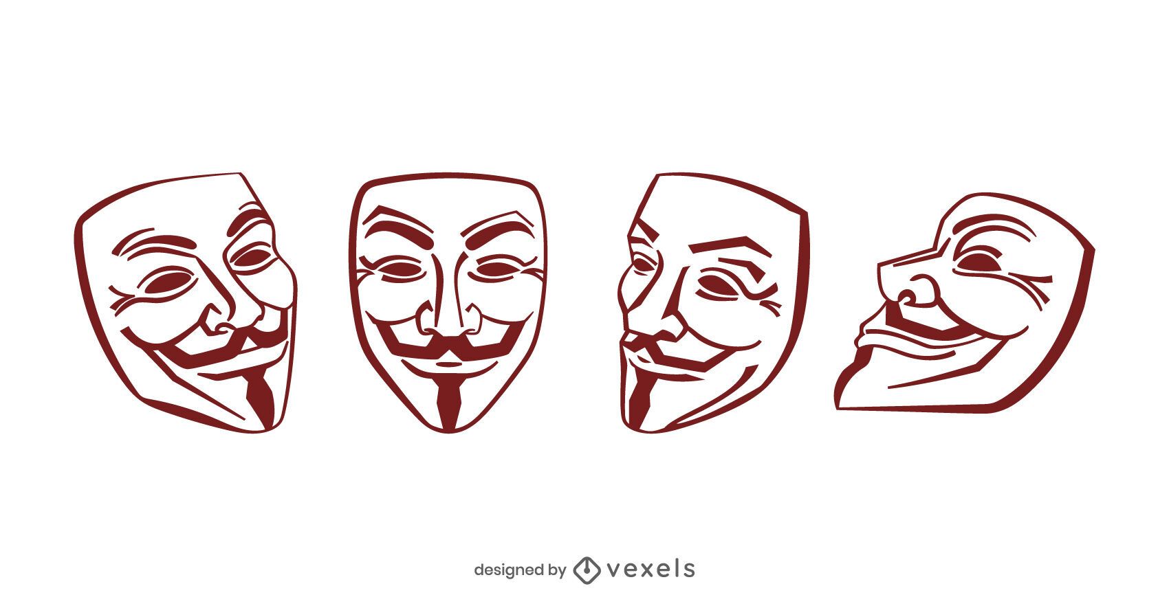 Detail Anonymous Mask Vector Nomer 48