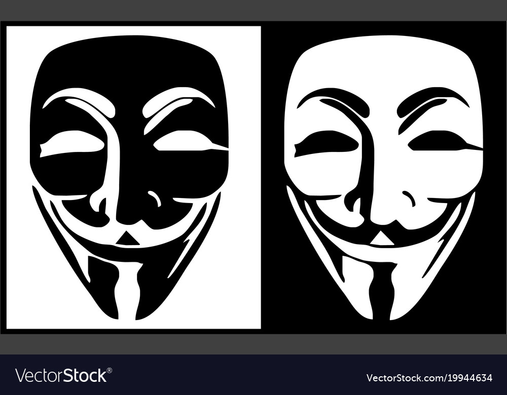 Detail Anonymous Mask Vector Nomer 6