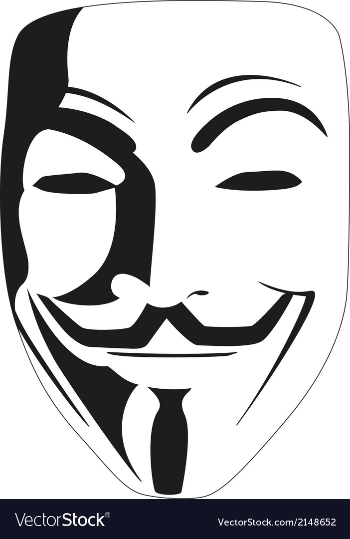 Detail Anonymous Mask Vector Nomer 8