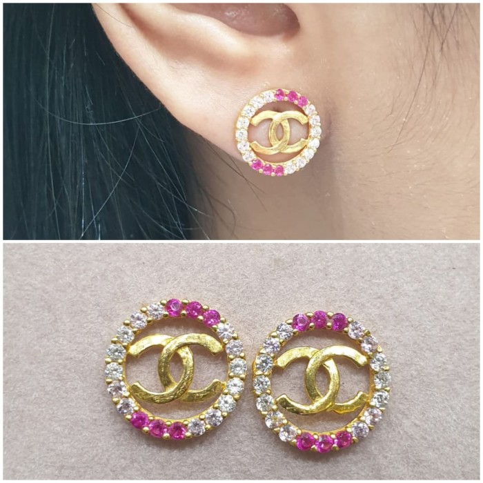 Detail Anting Emas Channel Nomer 36