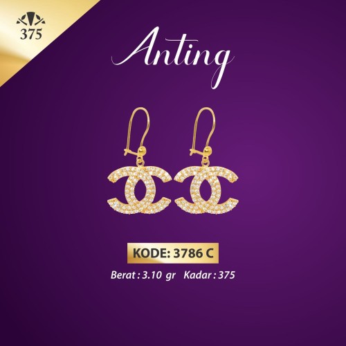 Detail Anting Emas Channel Nomer 42