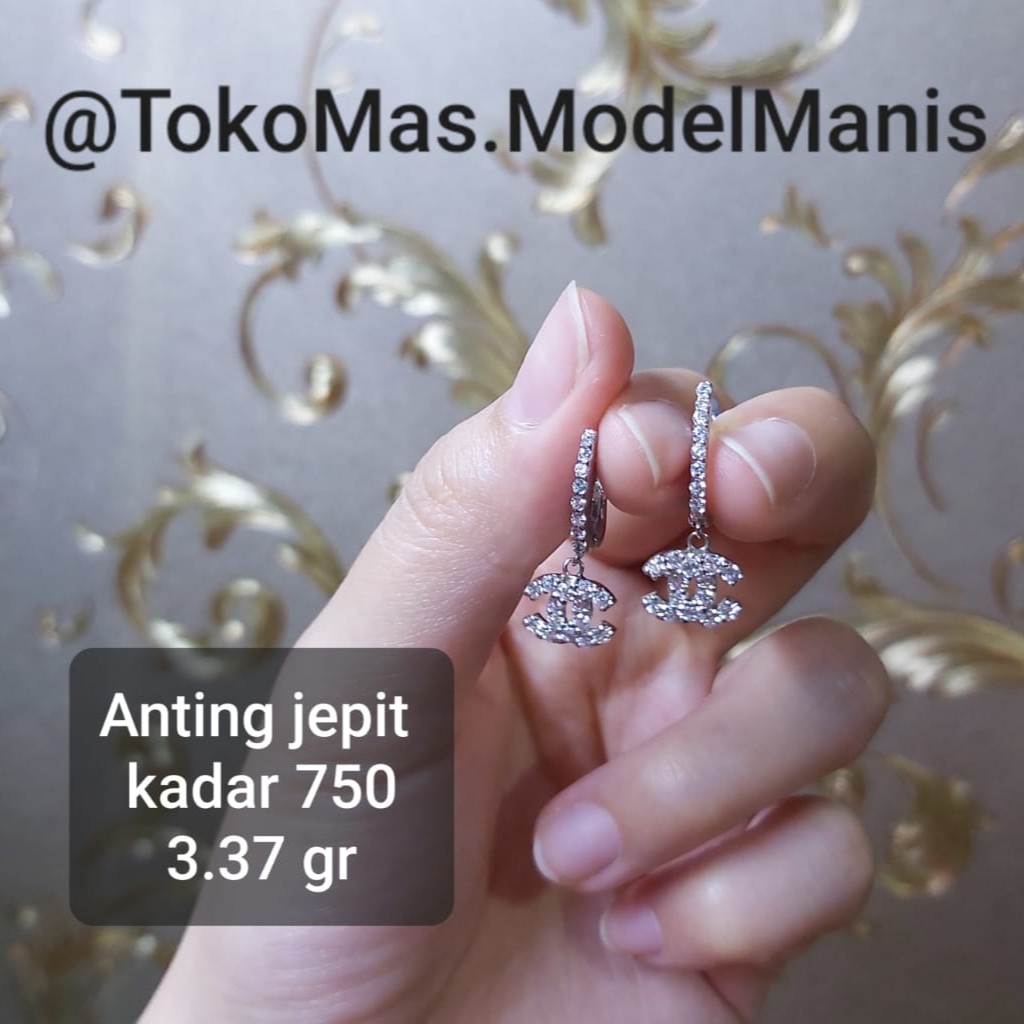 Detail Anting Emas Channel Nomer 47