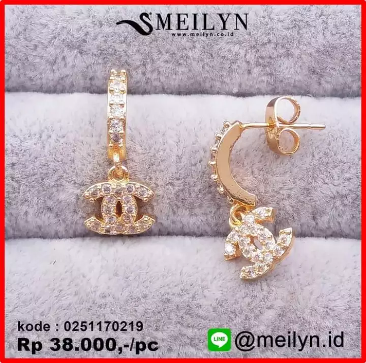 Detail Anting Emas Channel Nomer 48