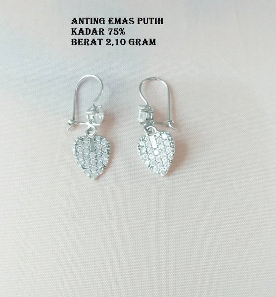 Detail Anting Emas Putih Nomer 21