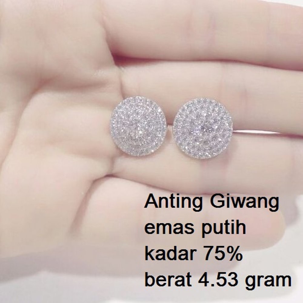 Detail Anting Emas Putih Nomer 38