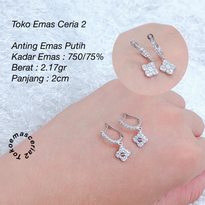 Detail Anting Emas Putih Nomer 41