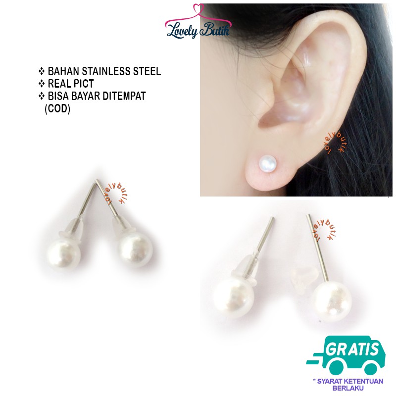 Detail Anting Mutiara Putih Nomer 2