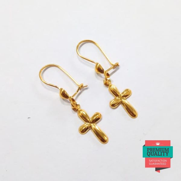 Detail Anting Salib Emas Nomer 12
