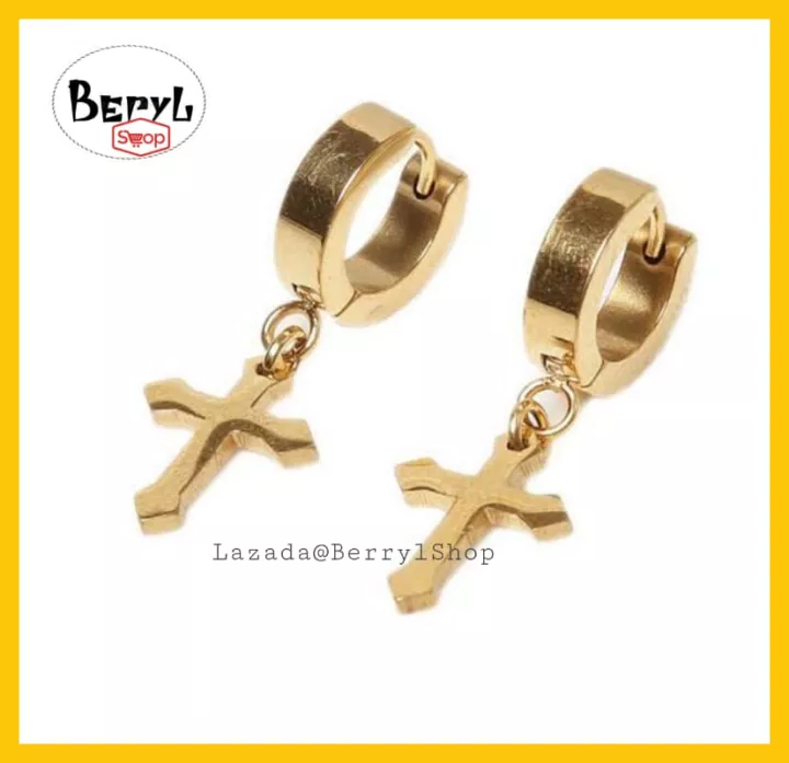 Detail Anting Salib Emas Nomer 16