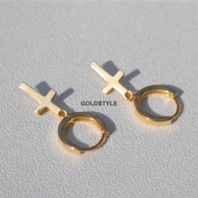 Detail Anting Salib Emas Nomer 25