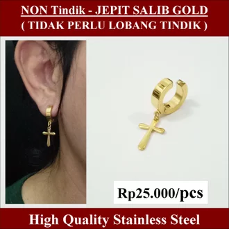 Detail Anting Salib Emas Nomer 39