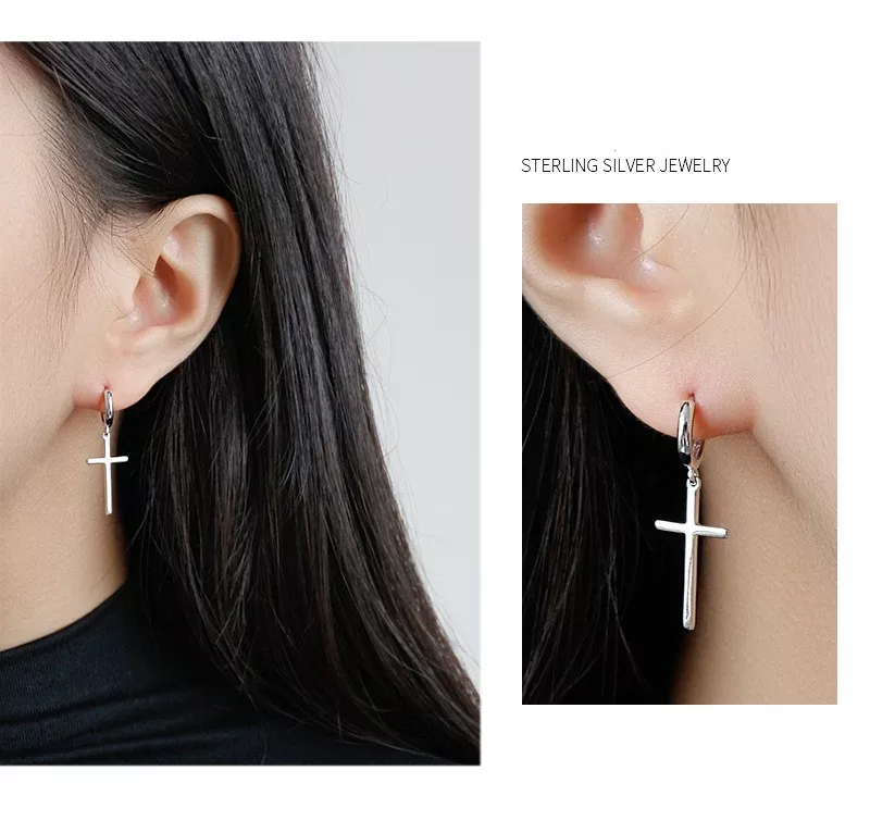 Detail Anting Salib Emas Putih Nomer 16