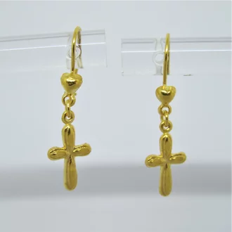 Detail Anting Salib Emas Putih Nomer 47