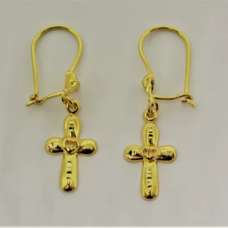 Detail Anting Salib Emas Putih Nomer 56