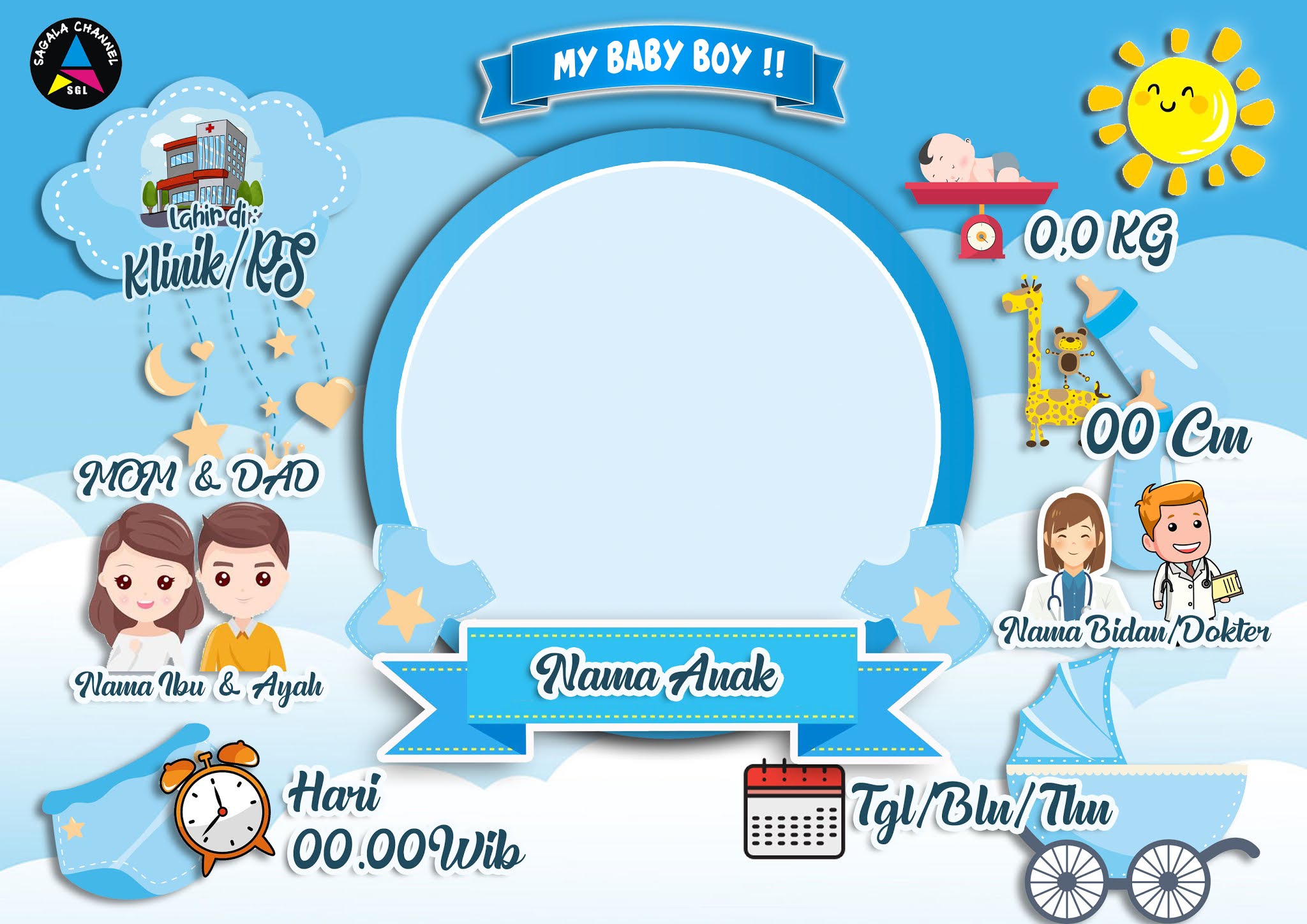 Detail Aplikasi Frame Biodata Bayi Nomer 25