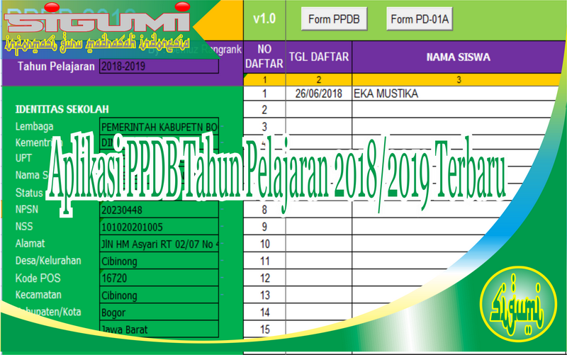 Detail Aplikasi Ppdb Excel 2019 Nomer 25