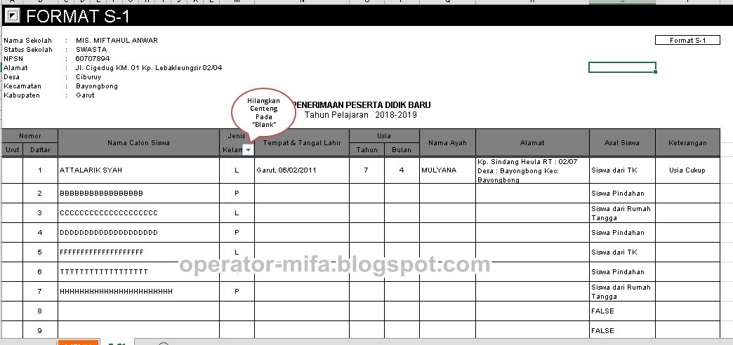 Detail Aplikasi Ppdb Excel 2019 Nomer 33