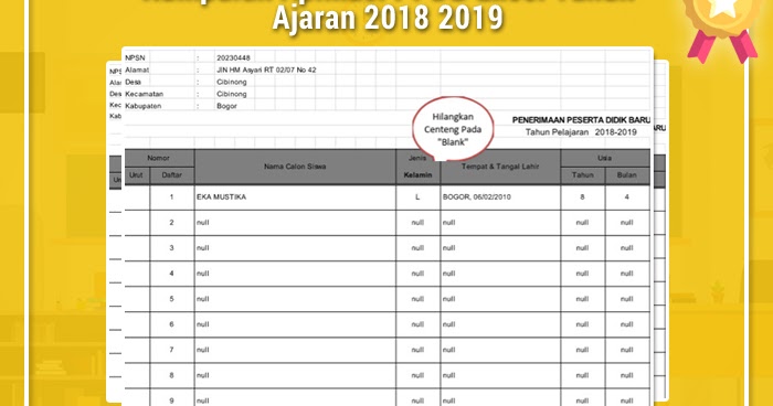 Detail Aplikasi Ppdb Excel 2019 Nomer 6