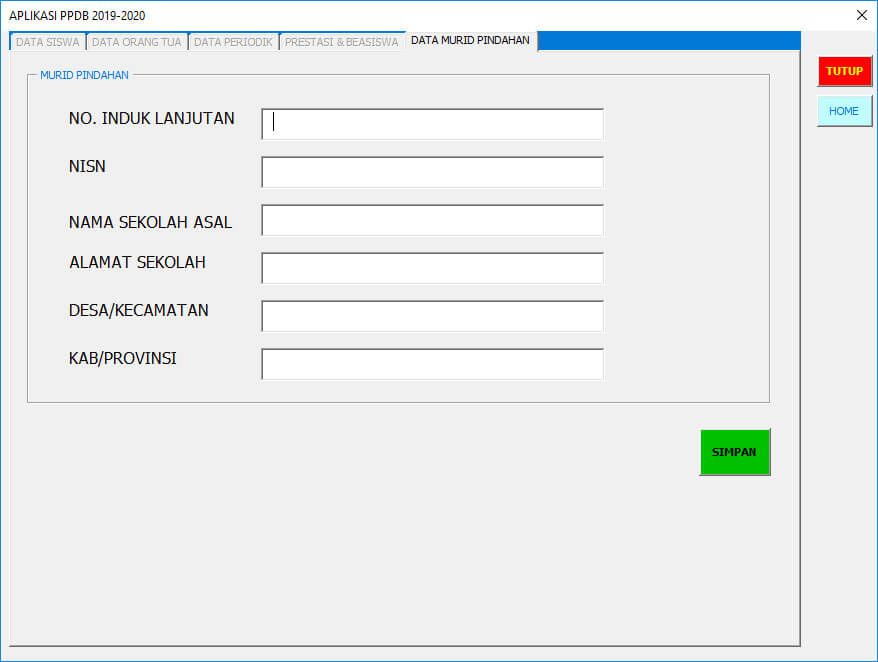 Detail Aplikasi Ppdb Excel Gratis Nomer 21