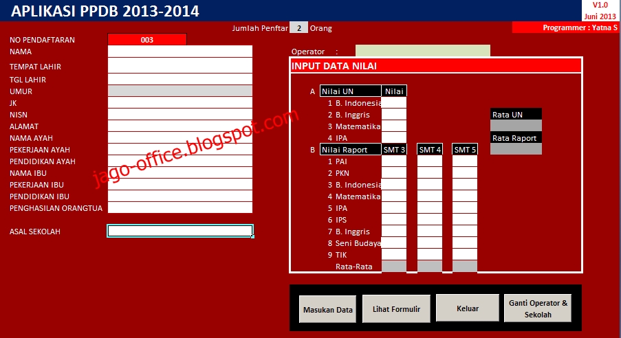 Detail Aplikasi Ppdb Excel Gratis Nomer 43