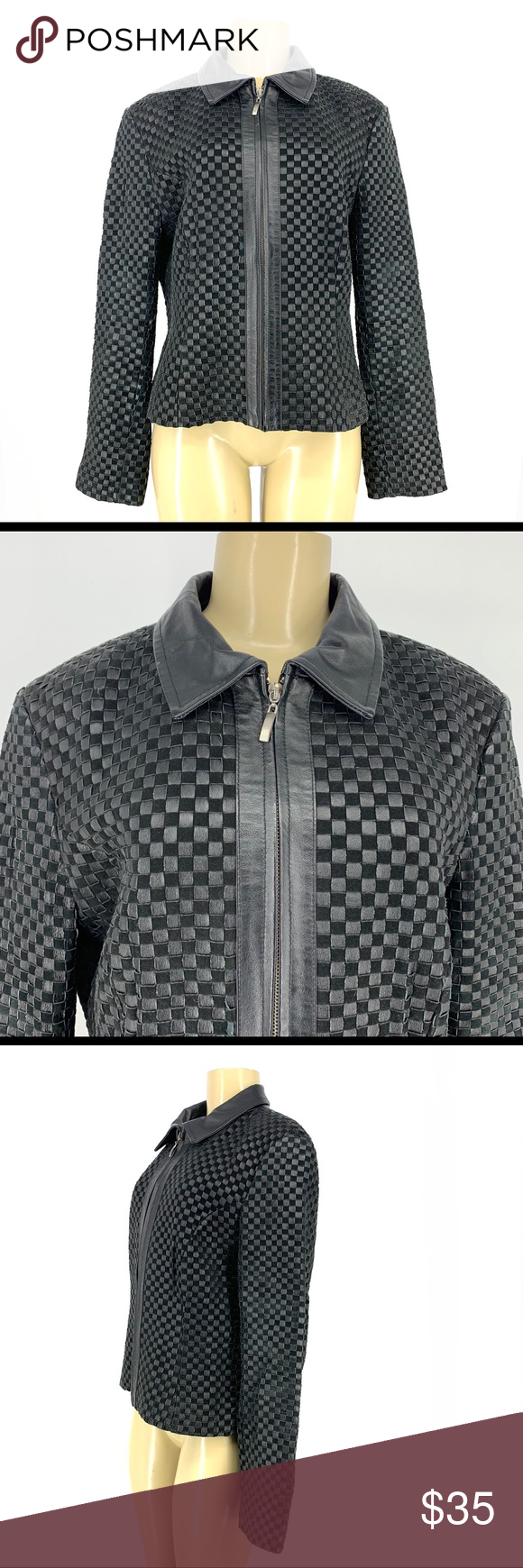 Detail Apostrophe Leather Jacket Nomer 40
