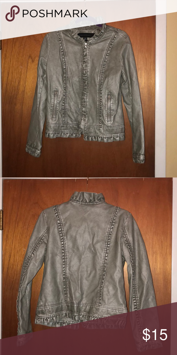 Detail Apostrophe Leather Jacket Nomer 44