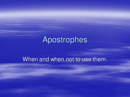 Detail Apostrophe Powerpoint Nomer 14