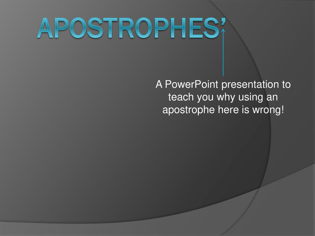 Detail Apostrophe Powerpoint Nomer 43
