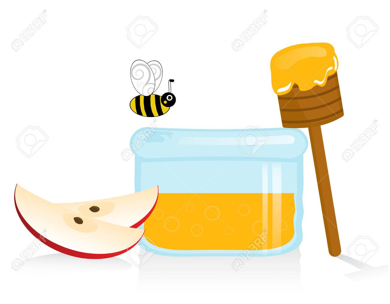Detail Apple And Honey Clipart Nomer 14