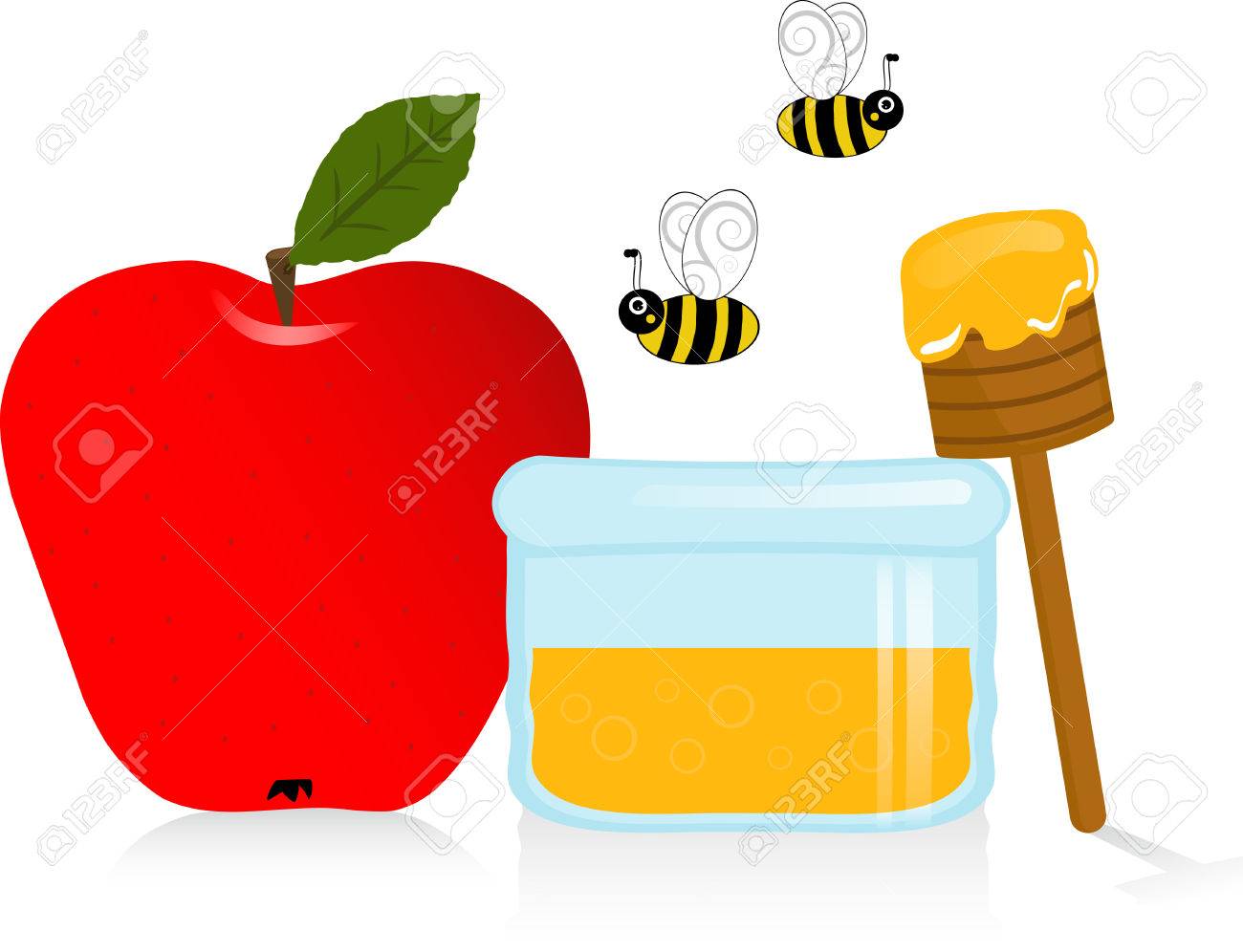 Detail Apple And Honey Clipart Nomer 5