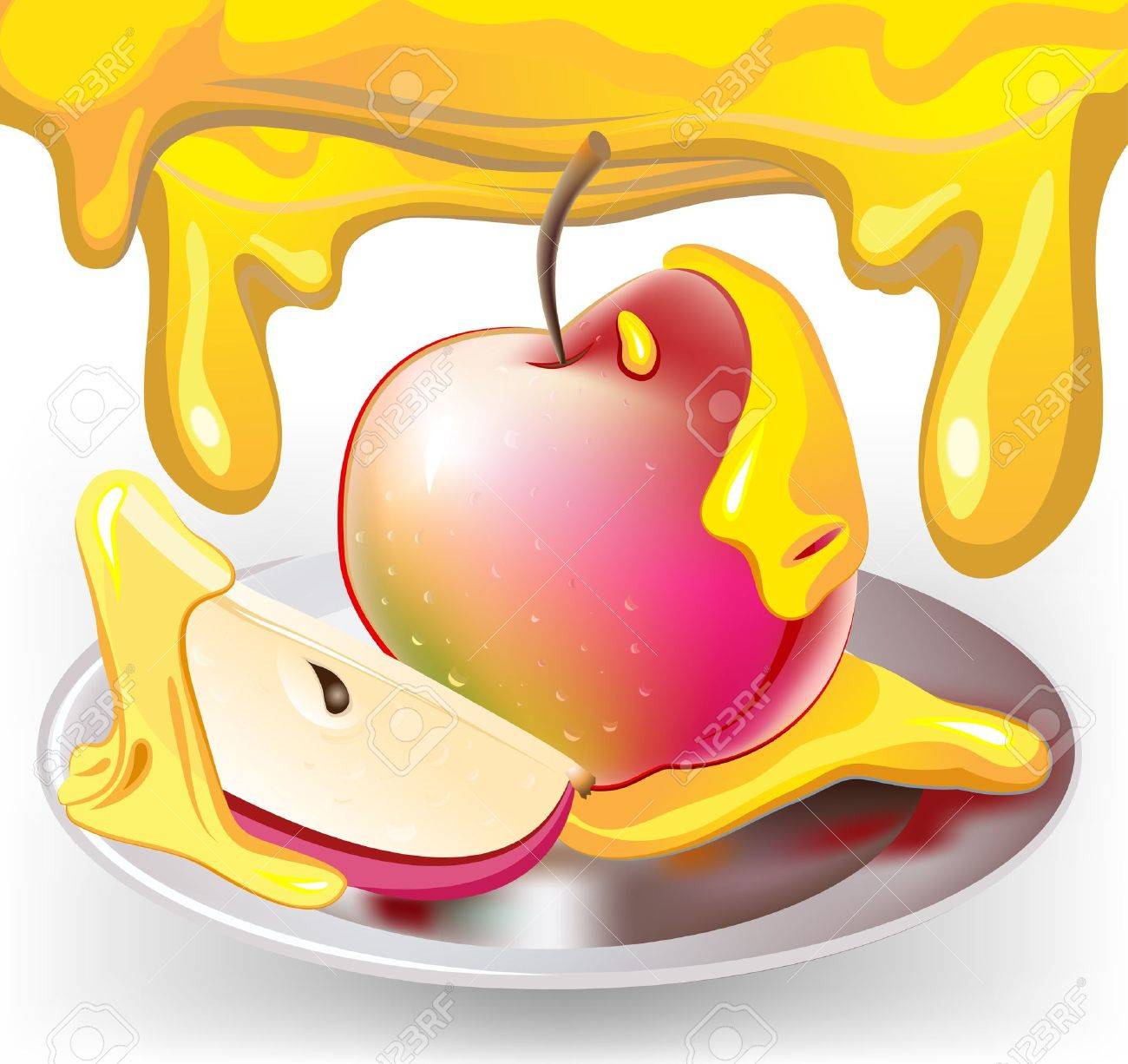 Detail Apple And Honey Clipart Nomer 44